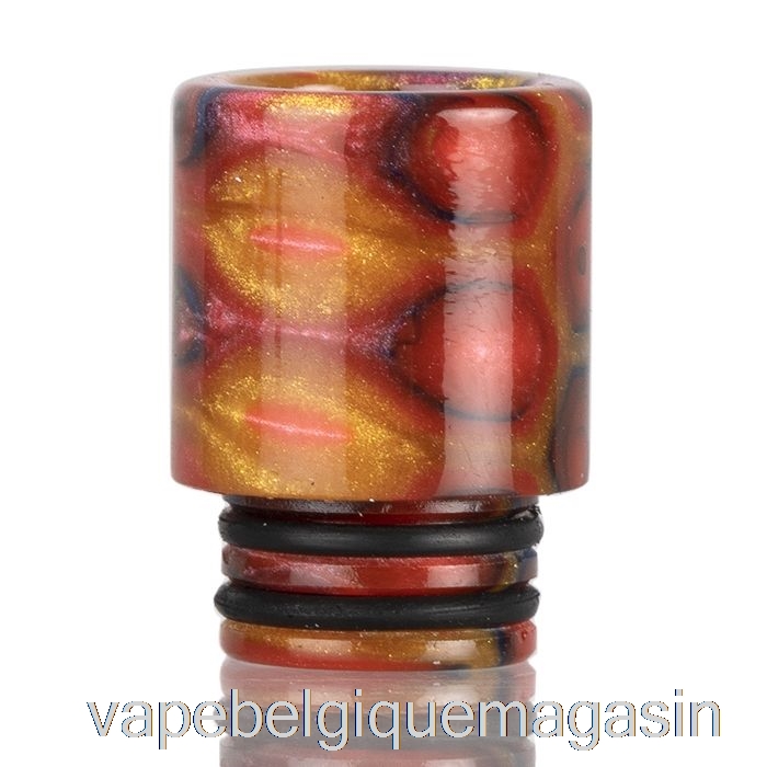 Vape Jetable 510 Grand Drip Tip En Résine Peau De Serpent Rouge